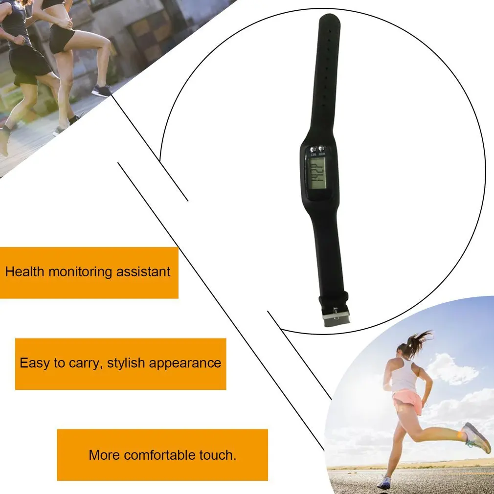 

Pedometers LCD Smart Wrist Watch Bracelet Sports Monitor Running Exercising Step Counter Fitness Silicone Hot Sale