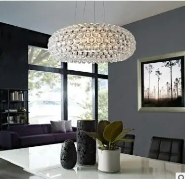 Лампа в скандинавском стиле Круглая Люстра для спальни ресторана современная