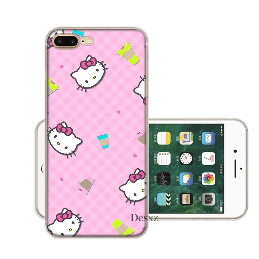 H2 Чехол для мобильного телефона iPhone Apple XR X XS Max 6 6s 7 8 P Lus 5 5S SE Shell Cute hello kitty защита Мода - Цвет: H2