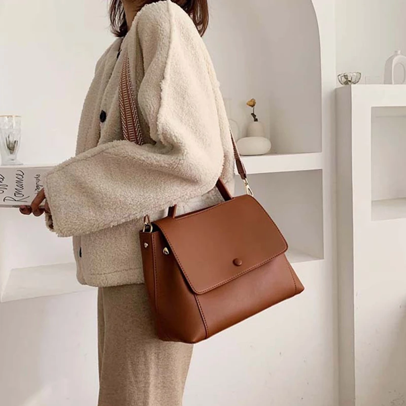 

ASDS-Fashion Ladies Large Capacity Handbags PU Shoulder Messenger Bag Retro Daily Handbag Ladies Elegant Handbag