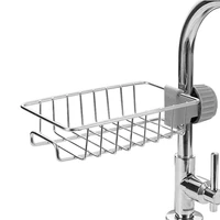 stainless steel basket drain rack hanging holder soap organizer kitchen sink storage faucet shelf sponge bathroom accessories