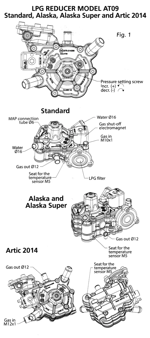 Испаритель для Tomasetto AT09 ALASKA Autogas редуктор