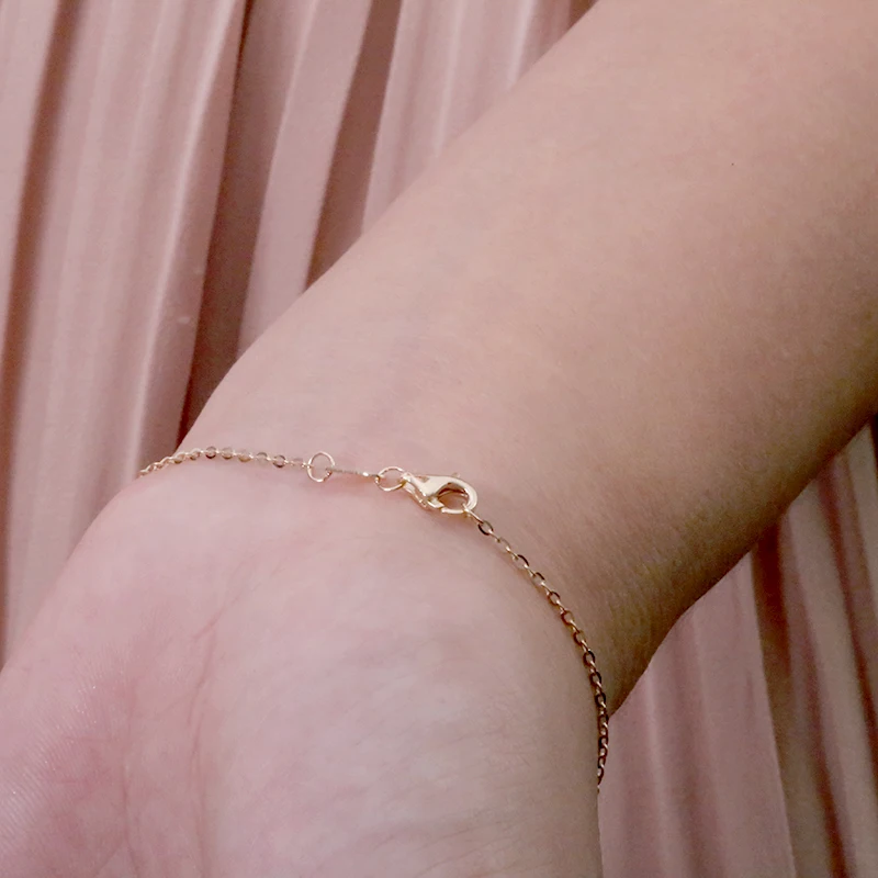 Женский браслет с бриллиантами aeaaw однотонный из белого золота 14 к 6 5 мм карат