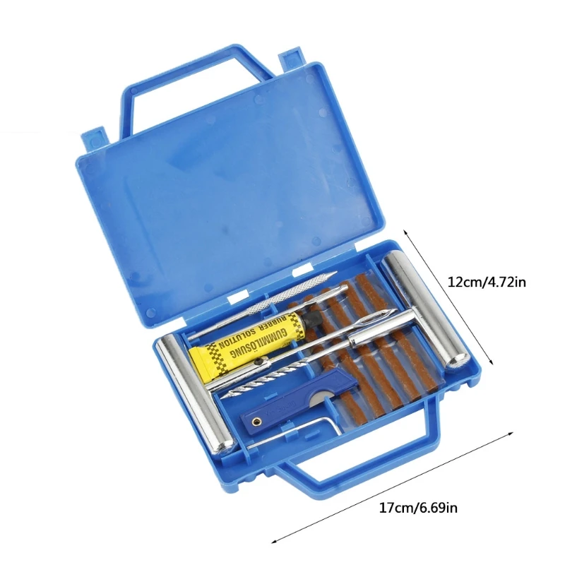 

2021 New Tire Repair Kit Tire Patch Kit with Plugs to Fix Punctures and Plug Flats