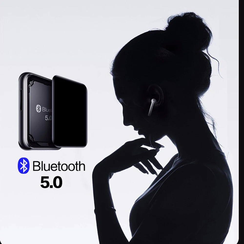 Benjie X5 Bluetooth 5 0 MP3 плеер с динамиком 2 дюймов полный сенсорный экран 16 Гб электронная