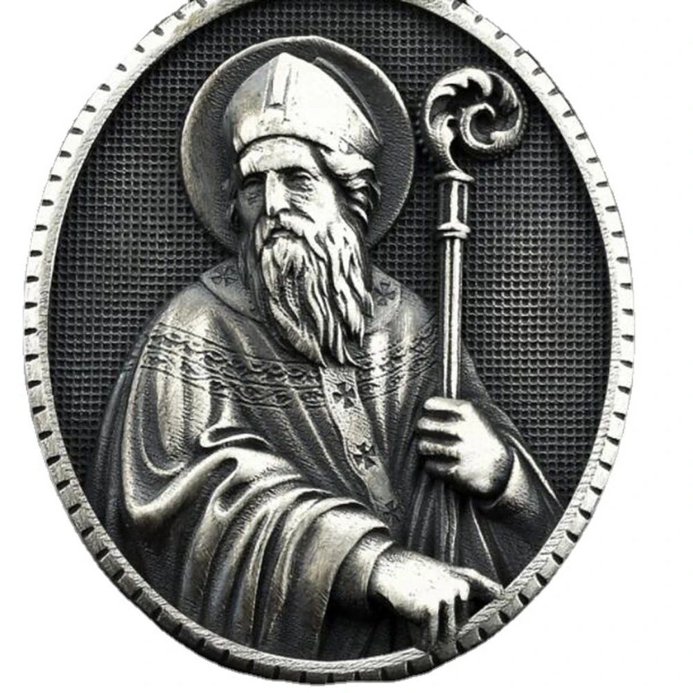 

Religious Christianity Badge Pope Medal Catholic Fashion Vintage Men's Pendant Necklace Tag Chain Necklace