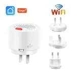 Смарт-детектор утечки газа, Wi-Fi детектор горючего пропана, Бутана, метана, природного газа, датчик Предупреждение, вилка EUUSUK, умный дом