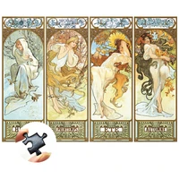 1000 pieces of jigsaw puzzle stress relieving toys for adults boys girls family games oil painting four seasons goddess