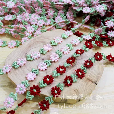 Кружевная ткань, 9 ярдов, бордовый, розовый, цветочный рисунок Venise кружевной отделкой для самостоятельной сборки штор