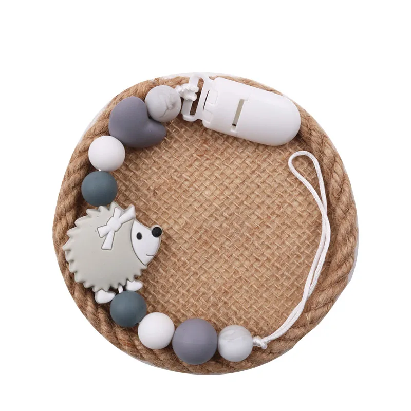 Чип и Дейл милый ежик силиконовые бусины цепь детские соски клипсы цепи для