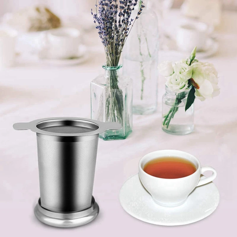 

Tea Infuser Stainless Steel with Extra Fine Mesh Tea Strainer Perfect for Loose Tea Leaves, Herbal and Cold Brew Tea