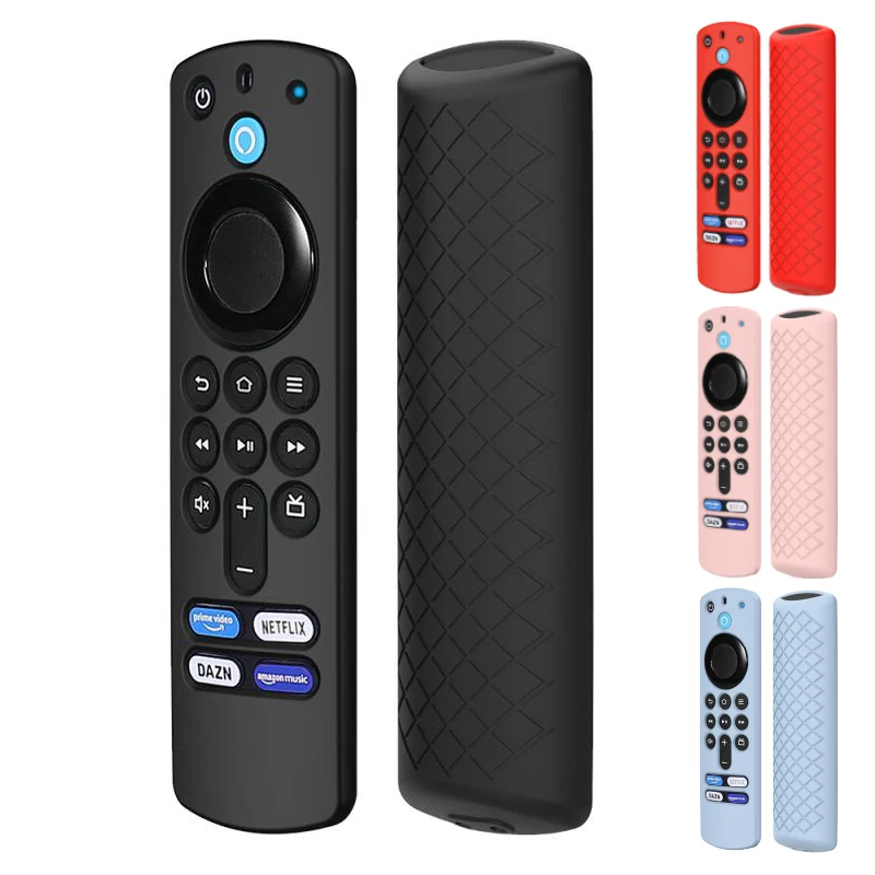 

Silicone Remote Control Cover For Amazon Fire TV Stick 4K 3rd Gen 3rd Generation Cube Shockproof Anti-Slip Remote Protector 2021