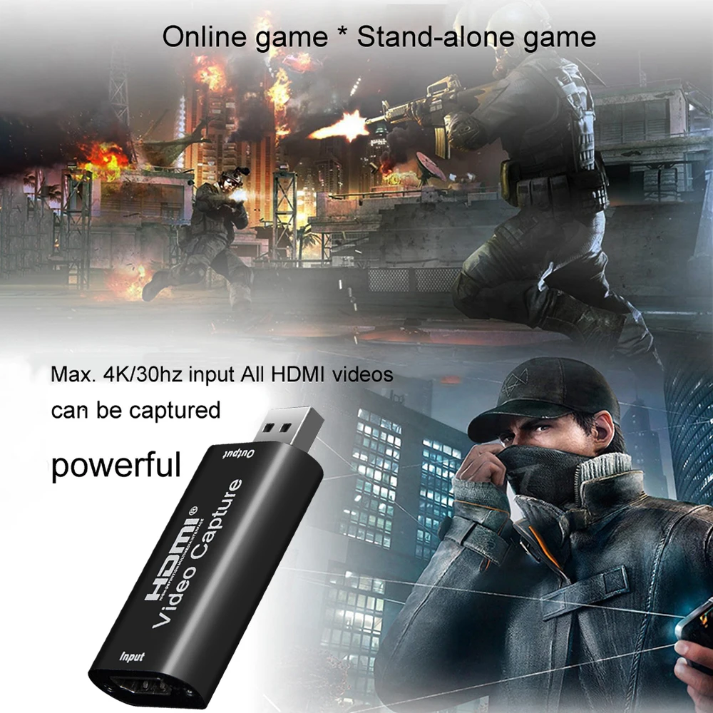 Карта видеозахвата 4K 60 Гц USB 3 0 2 записывающее устройство для PS4 игр DVD видеокамер