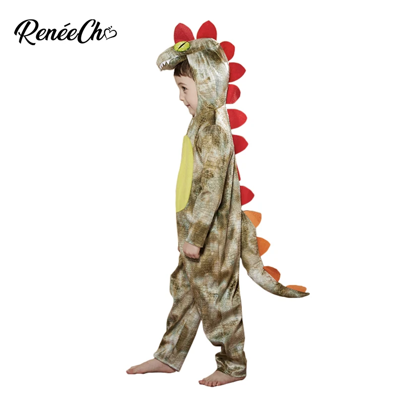 Reneecho Child Dinosaur Costume Halloween For Kids Animal Jumpsuit Boys Birthday Party Carnival Purim Cosplay |