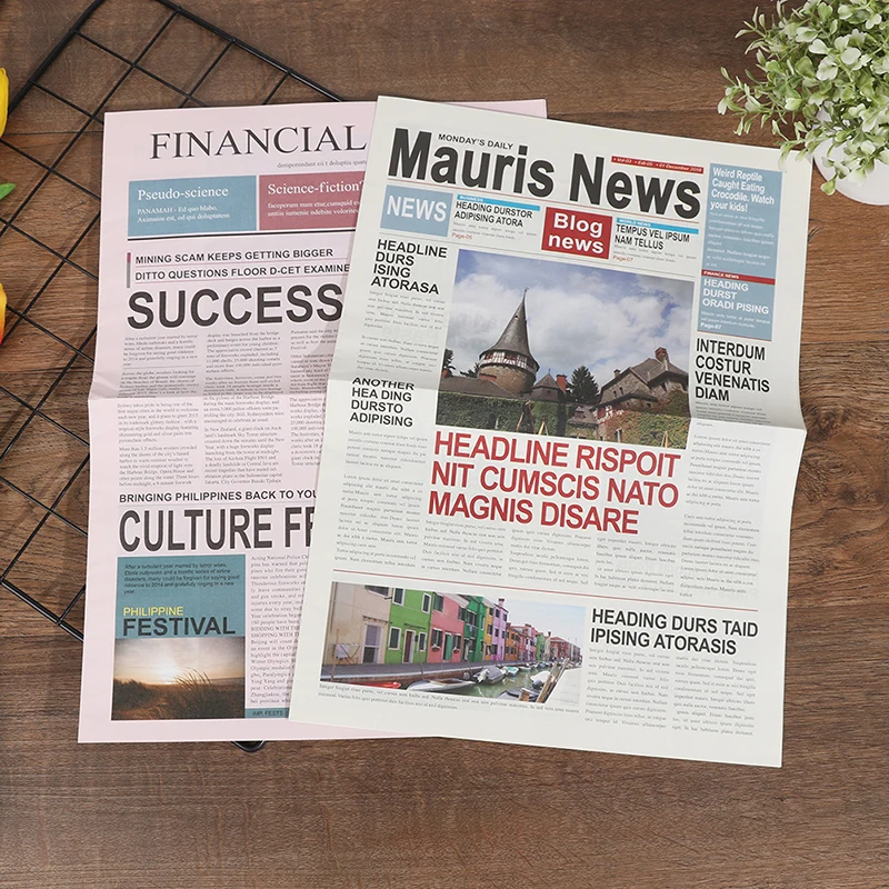 2 шт. Ретро английское издание старые газеты цветок оберточной бумаги для