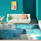Модные современные коврики для гостиной, скандинавское абстрактное искусство, акварель, синий, для кухни, спальни, ковер, домашний декор, нескользящий коврик для дивана