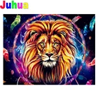 Diy Алмазная картина льва король перо Даймонд с вышивкой в виде животных и 5d полный круглый дрель queen инкрустированные узор с принтом в виде персонажей из мультфильма, детские наборы, подарок,