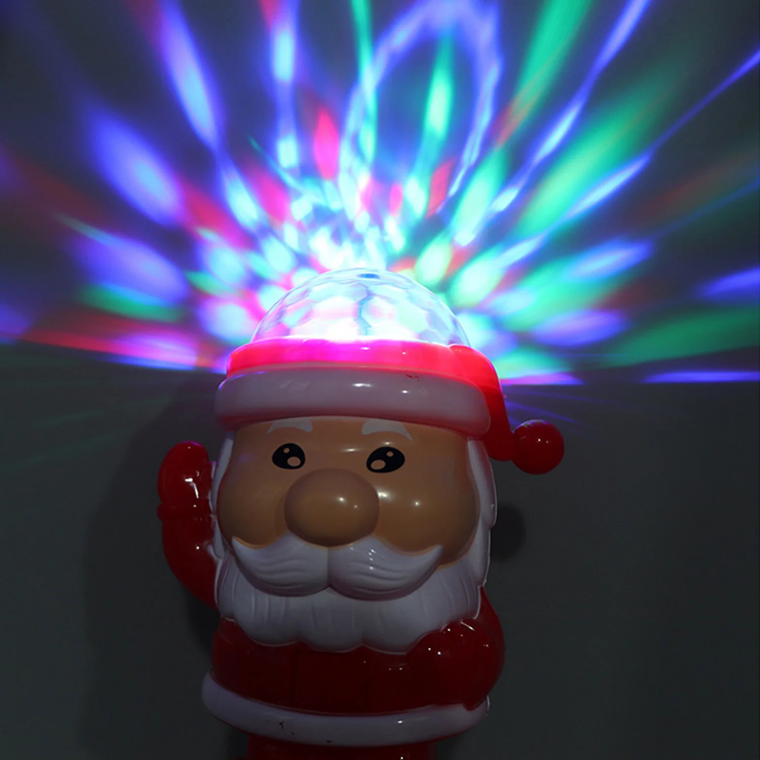 Behogar Забавный милый Санта-Клаус светодиодный мигающий прожектор игрушка для