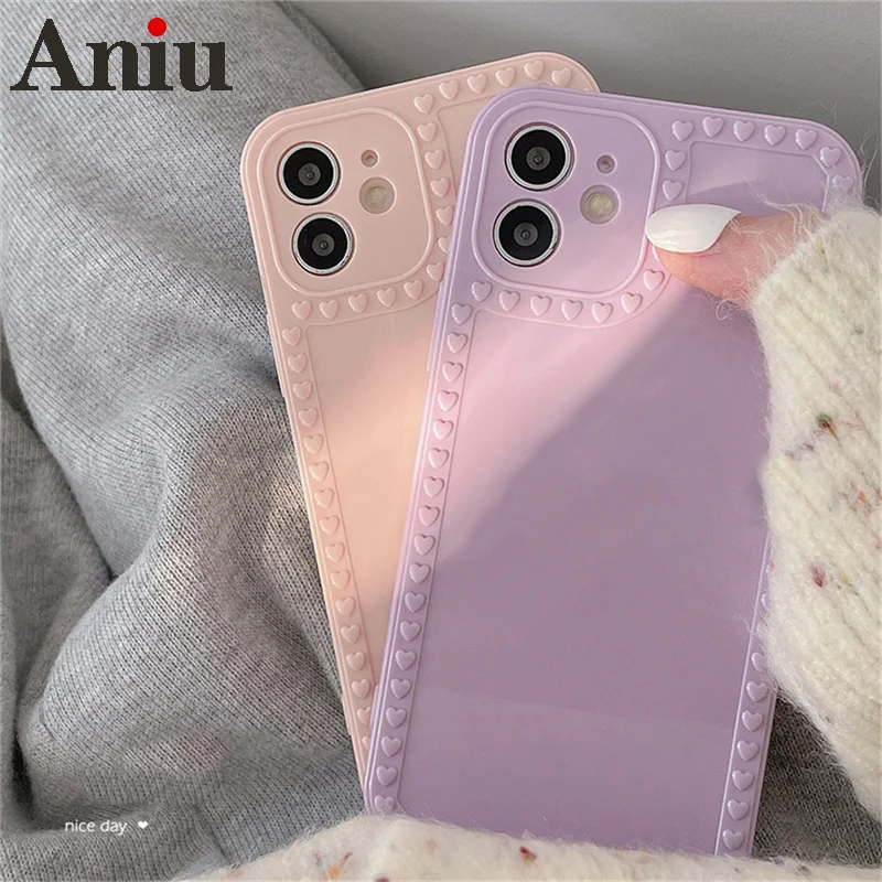

Lovely Camera Protection Phone Case For iPhone 11 Pro Max 12 Mini 7 8 Plus XS Max X XR 12 Pro SE 2020 Candy Color Bumper Shell