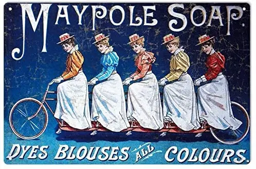 

Maypole мыла красители блузки тема из металла наклейки в ретро стиле 8x12 дюймов настенная вывеска для декора