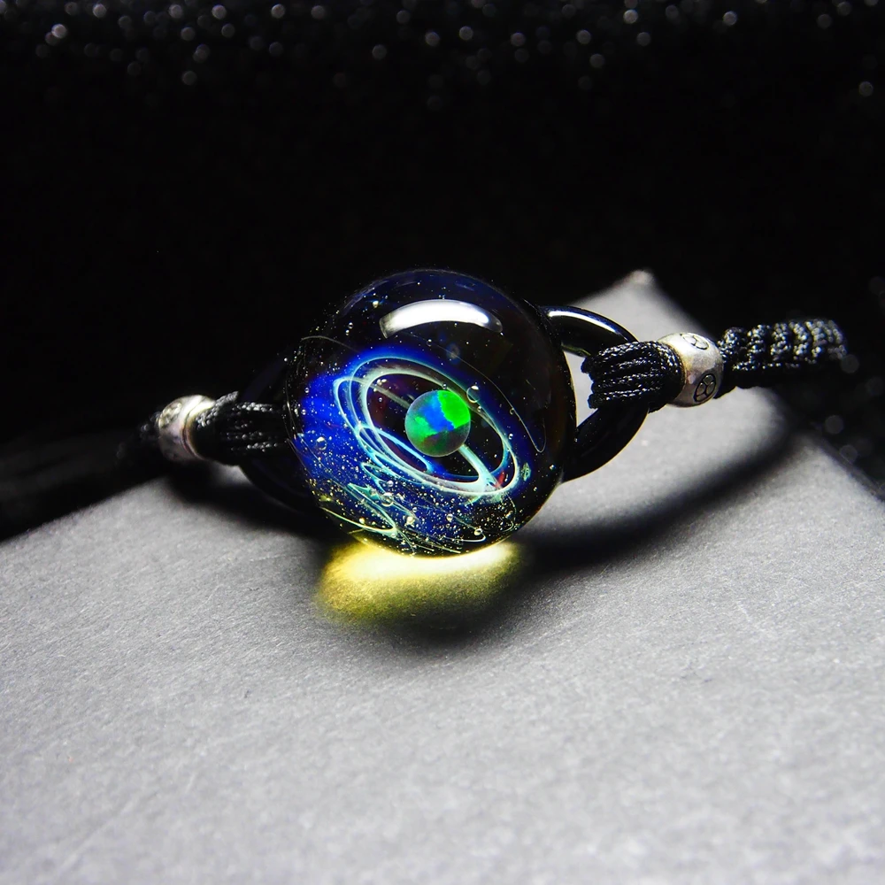 necklace 11 Вселенная планеты стеклянные браслеты из бисера и браслеты галактика модные ювелирные изделия галактика солнечной системы браслет для женщин Рождество - Окраска металла: necklace 11