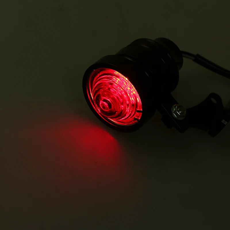 POSSBAY Vintage Motorcycle Taillight Off-Road Racing Bike Stop Brake Lamps Red Light With License Bracket Plate Universal Parts |