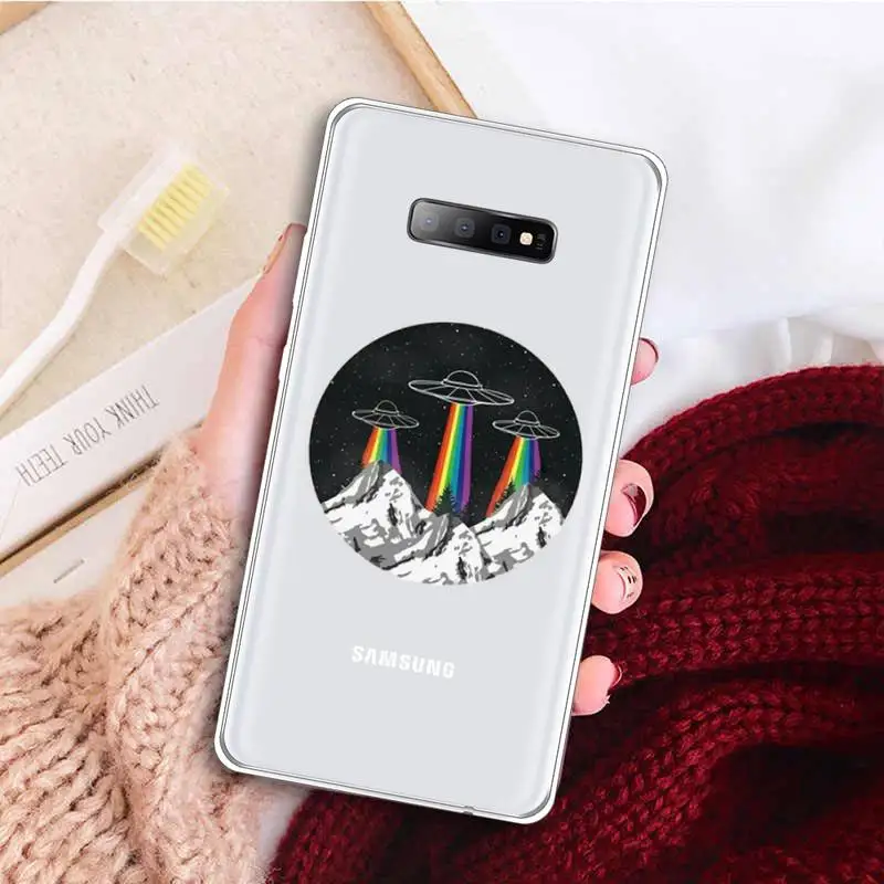 

Fantastic Alien space universe space Phone Case Transparent for samsung A 21s 50 51 71 S 8 9 20 20fe note 10 20 plus ultra