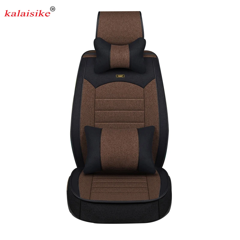 Kalaisike льняные универсальные чехлы для автомобильных сидений Honda все модели civic