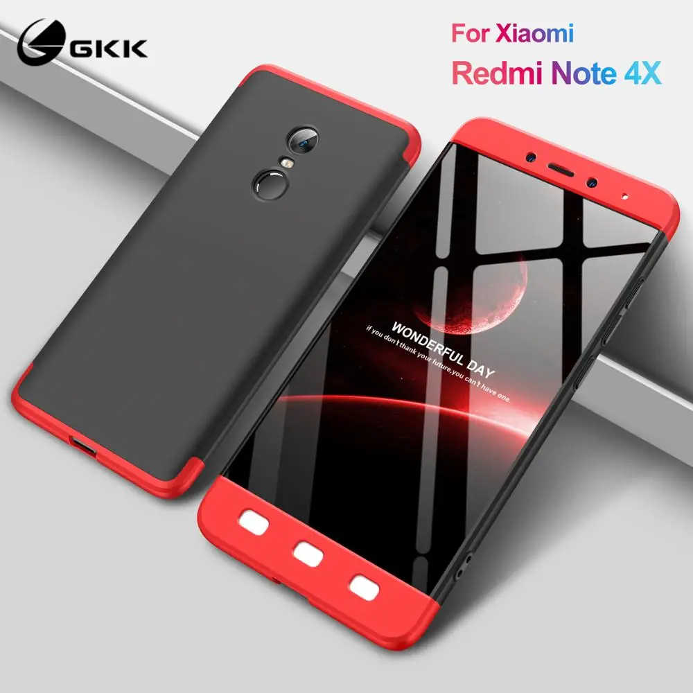 Чехол GKK для Redmi Note 4x твердый противоударный чехол с защитой всего корпуса