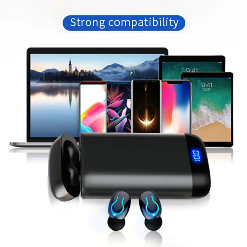 Q66 Беспроводной V5.0 Bluetooth наушники HD стерео спортивные Водонепроницаемый