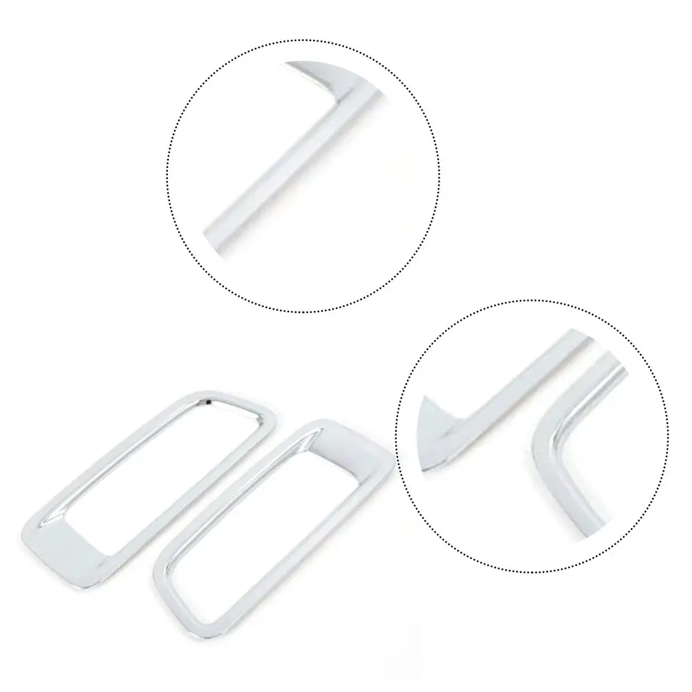 

2pcs Outlet Frame Of Machine Cover Chrome For Wrangler 18-19 Front Hood Air Vent Frame Cover Trim Machine Cover