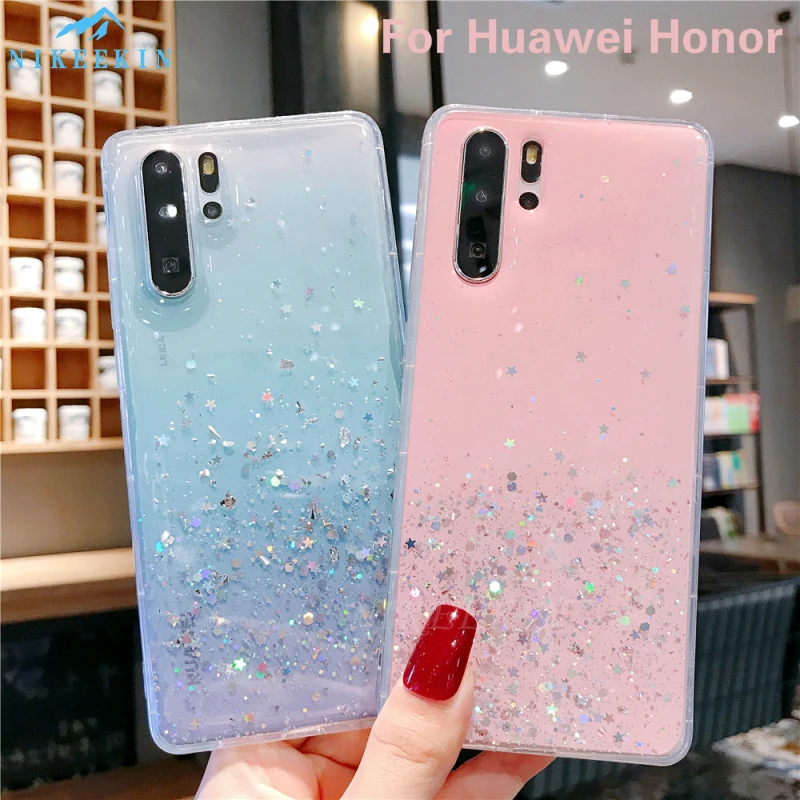 Блестящий чехол с блестками для Huawei Honor 9S 9C 9A 9X 8A Prime 8S 8X 8C 7A 7C 7S мягкий из ТПУ 30i 10 Lite