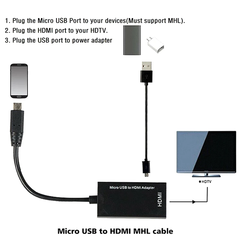 Micro USB MHL 2 0 к HDMI HDTV TV HD адаптер кабель 1080P аудио видео конвертер для телефона Samsung LG