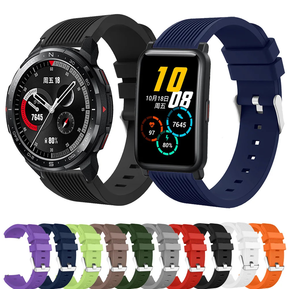 

Ремешок силиконовый для часов Honor Watch GS Pro, спортивный браслет для Honor Watch ES, 20 мм 22 мм
