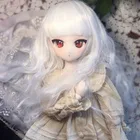 Длинные вьющиеся волосы 13 14 16 18 112 BJD кукла парик, высокотемпературное волокно, обхват талии-длины для маленькой принцессы локоны волос