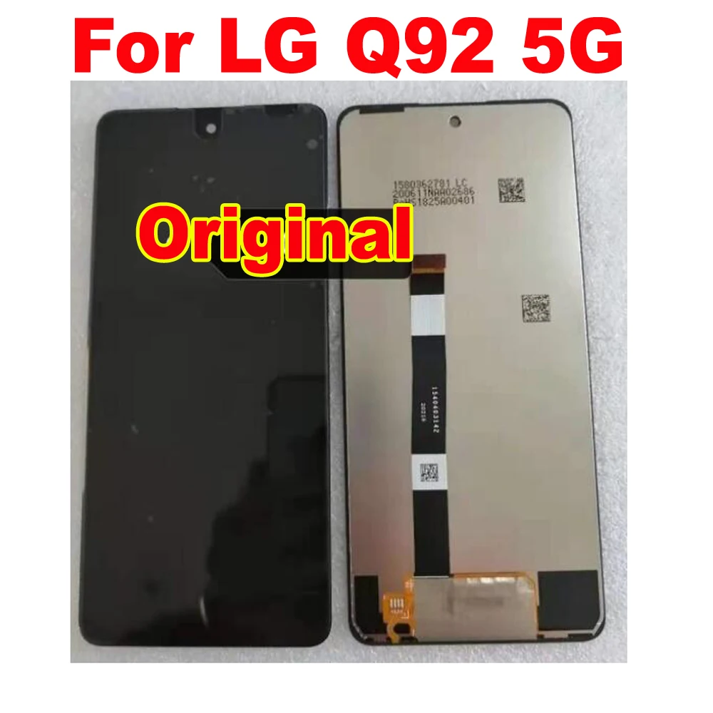 

100% Оригинальный работает Стекло Панель ЖК-дисплей Дисплей кодирующий преобразователь сенсорного экрана в сборе Сенсор для LG Q92 5G 6,67 "телефо...