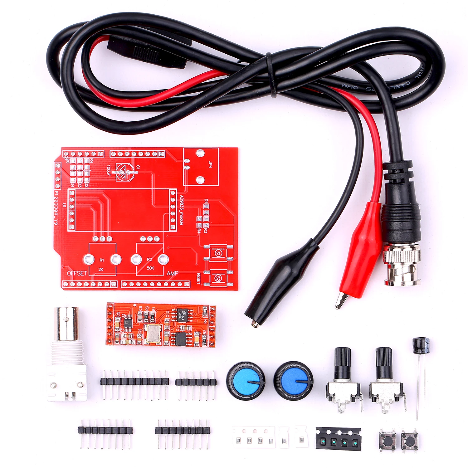 

AD9833DDS генератор сигналов плата расширения Arduino 0-12,5 МГц регулятор частоты синусоидальный/треугольный/квадратный выход