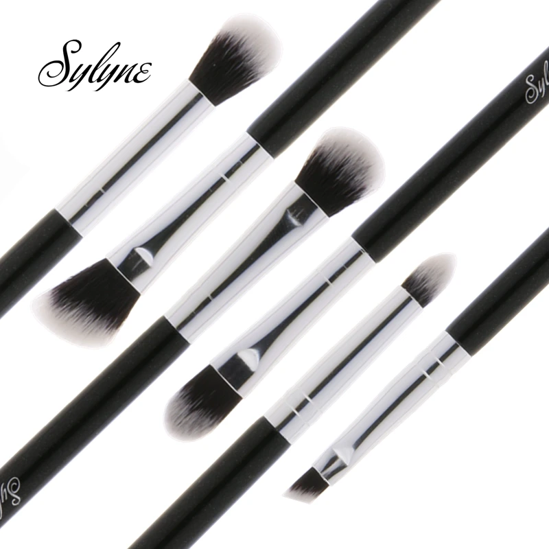 Sylyne набор кистей для макияжа глаз 6 шт. Профессиональные кисти для макияжа в комплекте, для бровей, теней набор кистей для макияжа инструменты