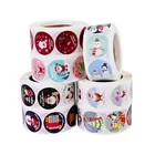 500 шт.рулон, рождественские наклейки, 2,5 см