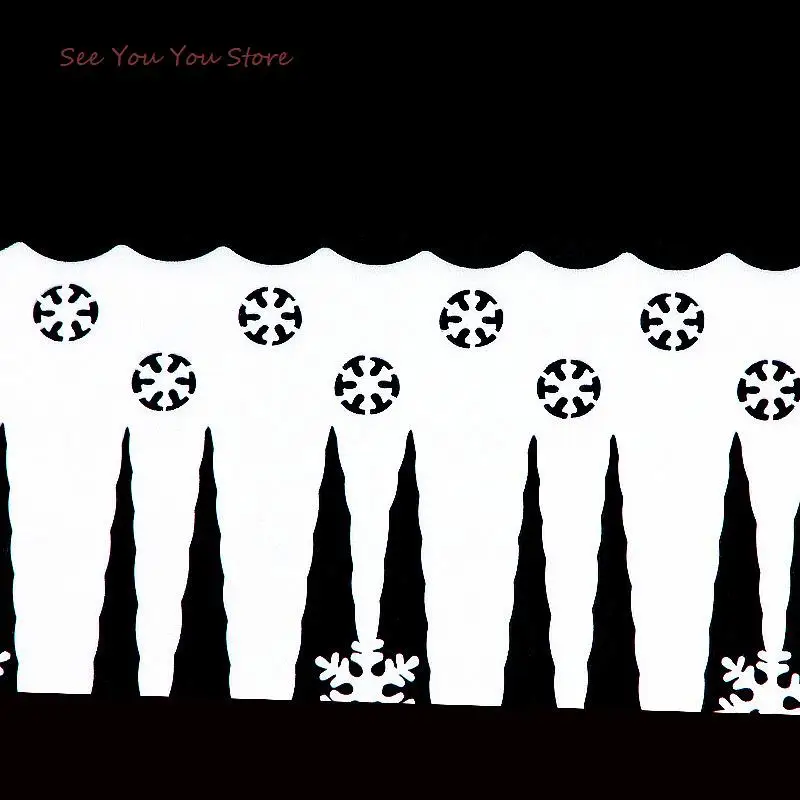 

Верхняя Рождественская верхняя одежда, белая Снежинка, искусственная Снежная ледяная полоса, украшение для окон для праздника, вечевечерни...