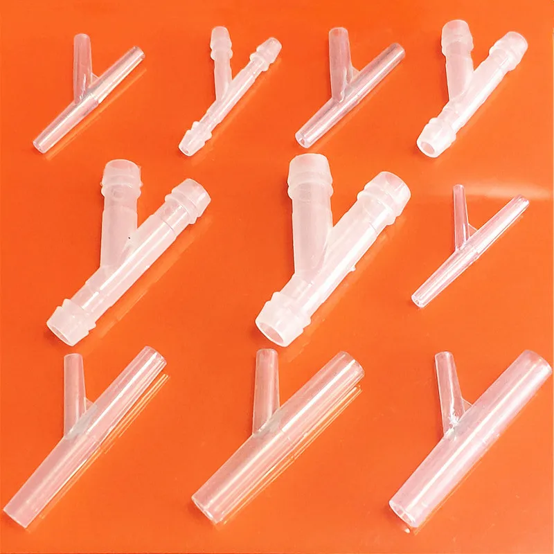 

2pcs/lot 4-10mm Oblique Y Type Hose Tee Plastic Hose Silicone Tube Water Pipe Connectors S701 Joint Aquarium Parts Drop Shipping