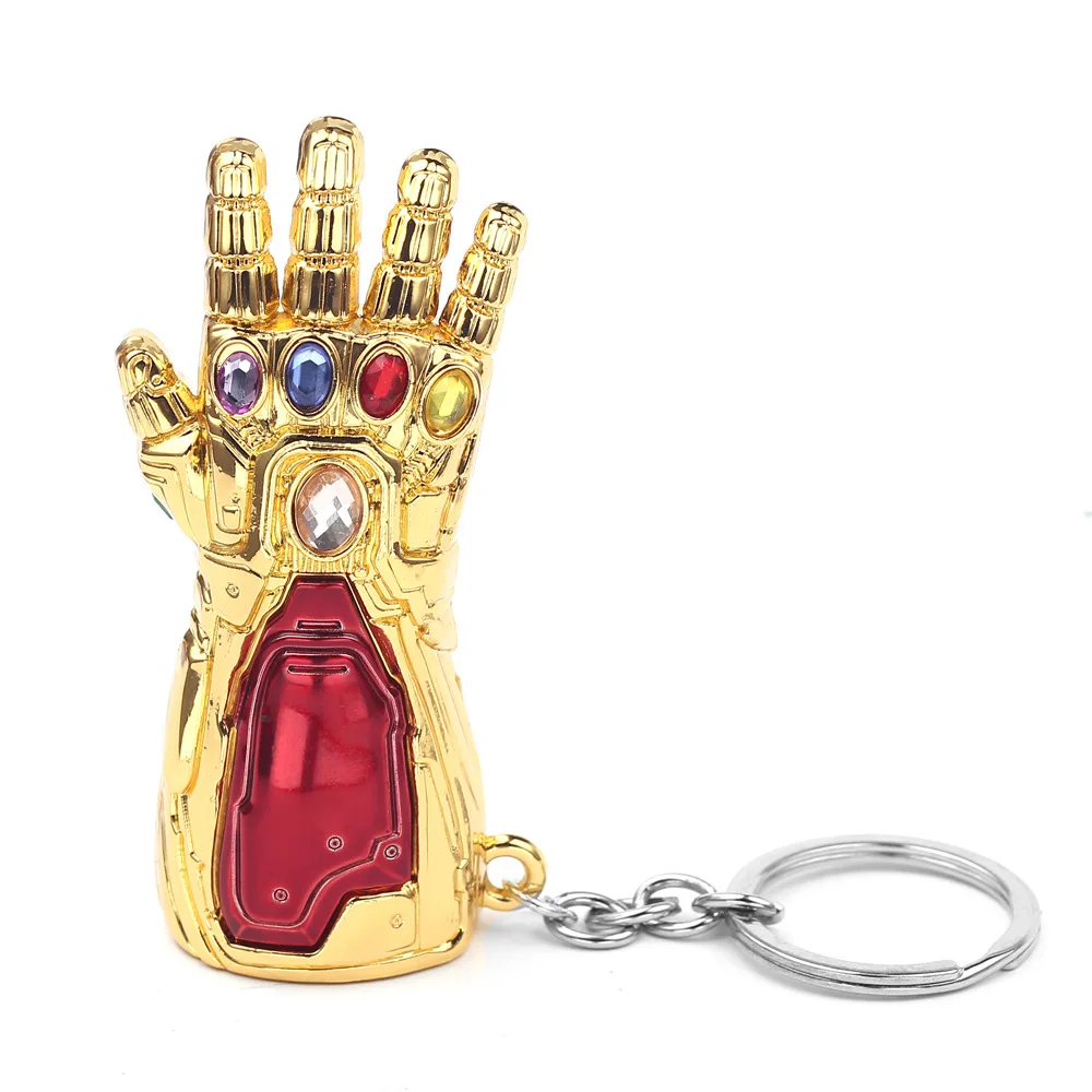10 шт./лот серии Marvel Мстители 4 бесконечные перчатки брелок Железный человек Брелоки для ключей с рукой бесконечные Военные перчатки Таноса игрушки брелоки