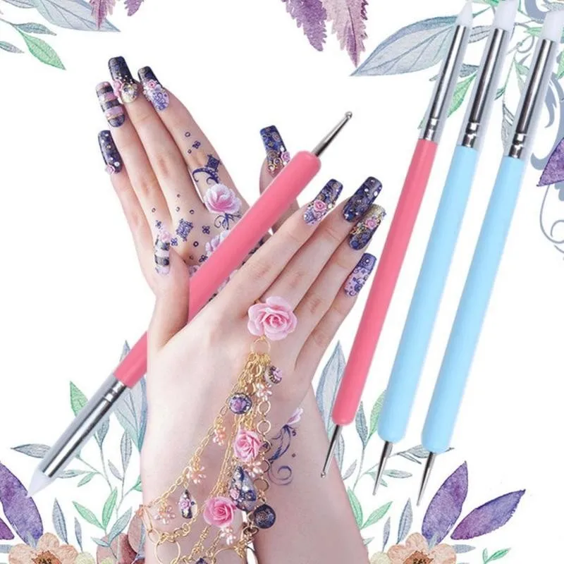 

5pcs UV Gel Acrylic Nail Art Brush Tool Set Nail Brushes Design Painting Pencil Pen Decoration Drawing Nail For Manicure H3X0