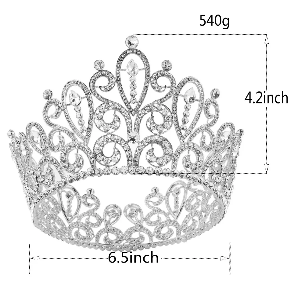 Тиары в стиле барокко женские Свадебные короны принцессы аксессуары для волос с