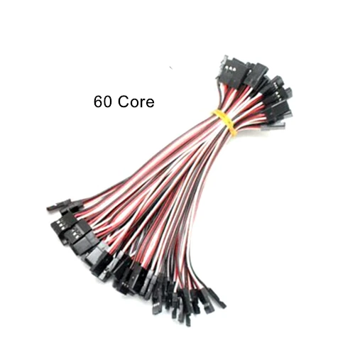 

100Pcs 60cm Male to Male 3P 60 Core Filaments DuPont Wire Extension Leads For Airplane Model Serve Motor Black-Red-White