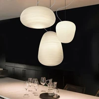 modern whorl glass pendant lights creative cocoon shape hanging lamp for bedroom cafe restaurant living room decor light fixture