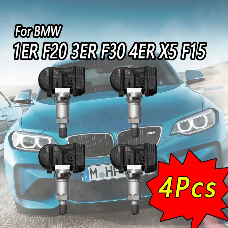 4 шт. датчик давления в автомобильных шинах TPMS 6855539 Новинка 433 МГц для BMW 1ER F20 3ER F30 4ER