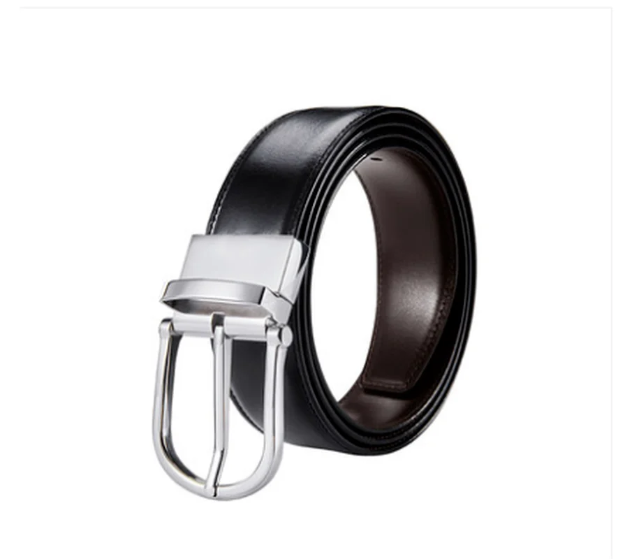

Belt man 2021 net red new fashion men's leather belt men's youth leisure Korean version rotating needle buckle cowhide belt