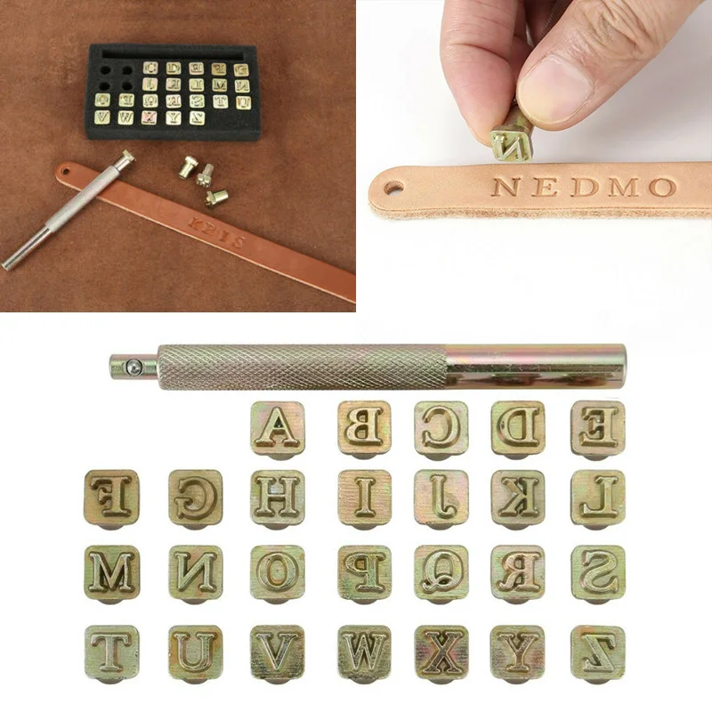 26 * Leather Stamp Alphabet Letter Metal Punch Set Logo Craft Tool Kit | Дом и сад