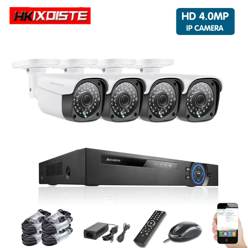 Ip-камера видеонаблюдения 4 канала NVR Poe |